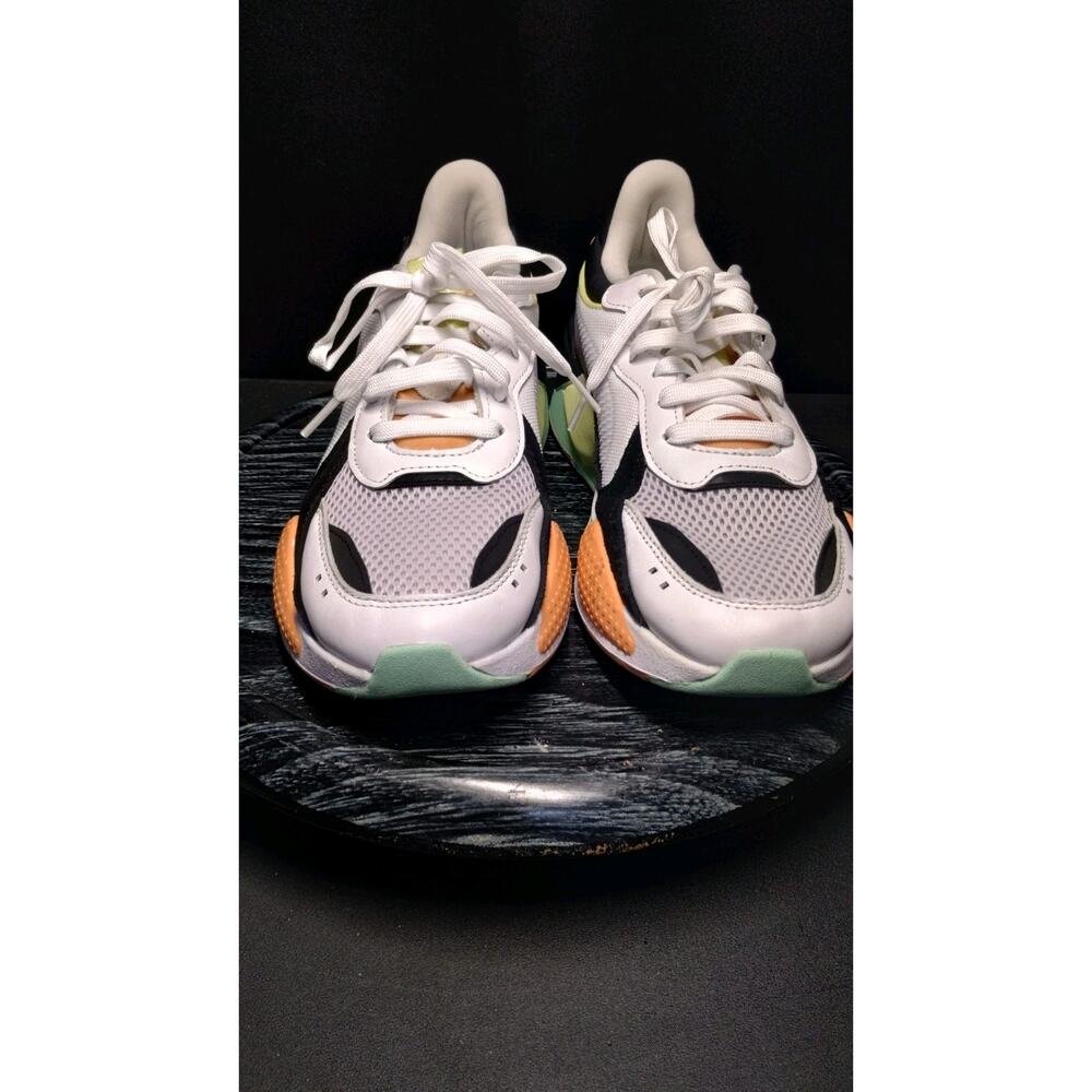 Puma RS-X Reinvention Shoes Womens 9.5 White Yellow Athletic Trainers Sneakers
